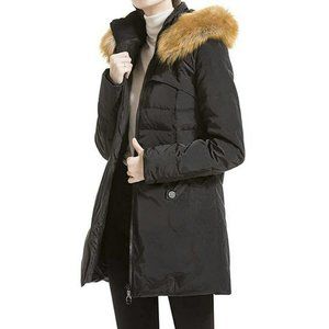 Black Orolay Duck Down feathered Jacket with large pockets size XL